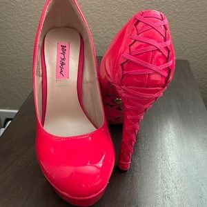 Betsey Johnson pink heels